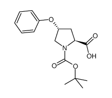 (2S,4r)-boc-4-苯氧基吡咯烷-2-羧酸结构式