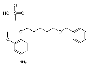 methanesulfonate,[3-methoxy-4-(5-phenylmethoxypentoxy)phenyl]azanium结构式