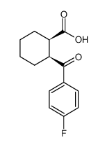 顺-2-(4-氟苯甲酰)-1-环己烷羧酸结构式