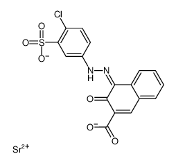 strontium 4-[(4-chloro-3-sulphonatophenyl)azo]-3-hydroxy-2-naphthoate (1:1) Structure