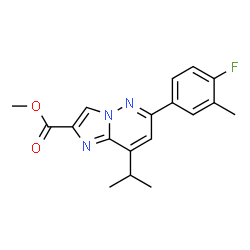 6-(4-氟-3-甲基苯基)-8-异丙基咪唑并[1,2-B]哒嗪-2-羧酸甲酯结构式