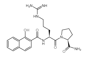 N-(1-Hydroxy-2-naphthoyl)-L-arginyl-L-prolinamide结构式