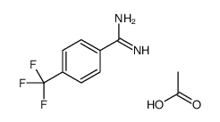 acetic acid,4-(trifluoromethyl)benzenecarboximidamide结构式