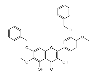 7-(benzyloxy)-2-(3-(benzyloxy)-4-methoxyphenyl)-3,5-dihydroxy-6-methoxy-4H-chromen-4-one Structure