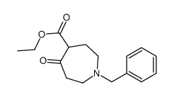 1-苄基-5-氧代氮杂环庚烷-4-甲酸乙酯结构式