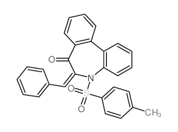 6-Benzylidene-5-((4-methylphenyl)sulfonyl)-5,6-dihydro-7H-dibenzo(b,d)azepin-7-one Structure