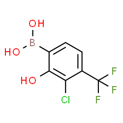 3-Chloro-2-hydroxy-4-(trifluoromethyl)phenylboronic acid structure