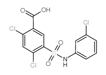 2,4-dichloro-5-[(3-chlorophenyl)sulfamoyl]benzoic acid Structure