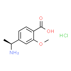 (S)-4-(1-氨基乙基)-2-甲氧基苯甲酸盐酸盐结构式