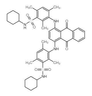 3,3’-[(9,10-二氢-9,10-二氧代-1,4-蒽二基)二亚氨基]双[N-环己基-2,4,6-三甲基]苯磺酰胺结构式