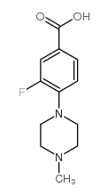 3-氟-4-(4-甲基-1-哌嗪基)苯甲酸结构式