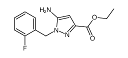 Ethyl 5-amino-1-(2-fluorobenzyl)-1H-pyrazole-3-carboxylate Structure
