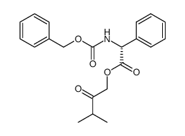 (-)-(R)-(phenyl)(phenylmethoxycarbonylamino)acetic acid 3-methyl-2-oxo-butyl ester Structure