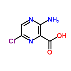 3-氨基-6-氯吡嗪-2-甲酸结构式