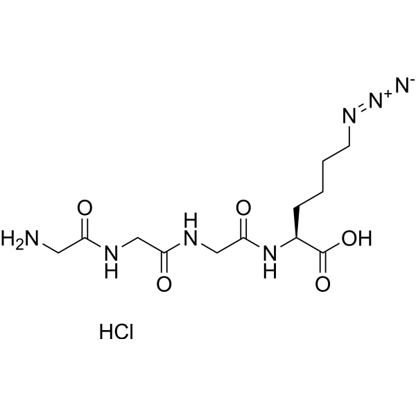 H-(Gly)3-Lys(N3)-OH hydrochloride结构式