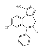 4H-[1,2,4]Triazolo[4,3-a][1,4]benzodiazepine,8-chloro-1-methyl-6-phenyl-, 5-oxide Structure
