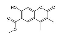 7-hydroxy-3,4-dimethyl-2-oxo-2H-chromene-6-carboxylic acid methyl ester Structure