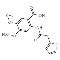 4,5-二甲氧基-2-(2-噻吩-2-乙酰氨基)-苯甲酸结构式