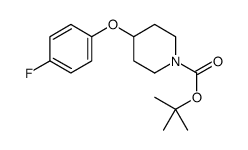 1-Piperidinecarboxylic acid, 4-(4-fluorophenoxy)-, 1,1-dimethylethyl ester Structure