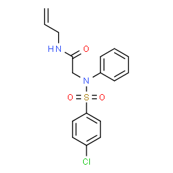 N-ALLYL-2-[4-CHLORO(PHENYLSULFONYL)ANILINO]ACETAMIDE结构式