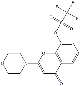 Trifluoro-methanesulfonic acid 2-morpholin-4-yl-4-oxo-4H-chromen-8-yl ester Structure