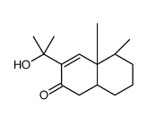 (4aR)-4a,5,6,7,8,8aβ-Hexahydro-3-(1-hydroxy-1-methylethyl)-4a,5β-dimethylnaphthalen-2(1H)-one结构式