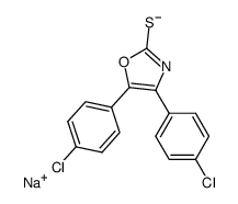 sodium salt of 2-mercapto-4,5-bis-p-chlorophenyl-oxazole结构式