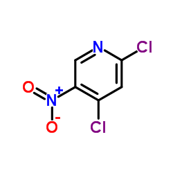 2,4-二氯-5-硝基吡啶结构式
