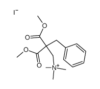 2-benzyl-3-methoxy-2-(methoxycarbonyl)-N,N,N-trimethyl-3-oxopropan-1-aminium iodide结构式