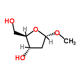 甲基-2-脱氧-alpha-D-呋喃核糖苷结构式