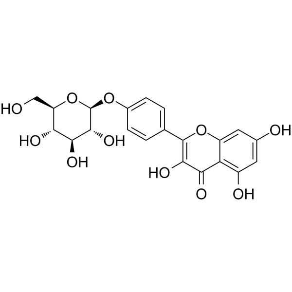山奈酚-4’’-葡萄糖苷结构式
