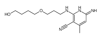 6-氨基-2-[[3-(4-羟丁氧基)丙基]氨基]-4-甲基-3-吡啶腈结构式