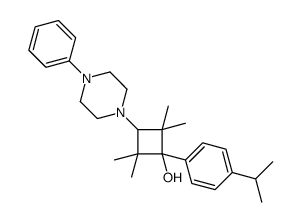 2,2,4,4-tetramethyl-3-(4-phenylpiperazin-1-yl)-1-(4-propan-2-ylphenyl)cyclobutan-1-ol Structure