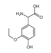 氨基-(4-羟基-3-乙氧基-苯基)-乙酸结构式