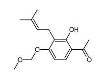4-methoxymethoxy-3-(3,3-dimethylallyl)-2-hydroxyacetophenone Structure