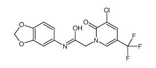 N-(1,3-benzodioxol-5-yl)-2-[3-chloro-2-oxo-5-(trifluoromethyl)pyridin-1-yl]acetamide Structure