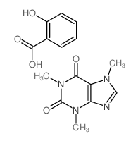 柳酸咖啡鹼结构式