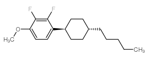 反式-2,3-二氟-1-甲氧基-4-(4-戊基-环己基)-苯结构式