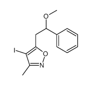 4-iodo-5-(2-methoxy-2-phenylethyl)-3-methyl-1,2-oxazole结构式