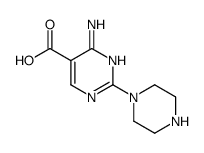 4-氨基-2-(1-哌嗪 )-5-嘧啶羧酸结构式