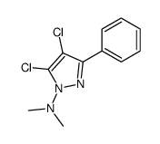 4,5-dichloro-N,N-dimethyl-3-phenylpyrazol-1-amine结构式