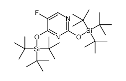 tritert-butyl-(5-fluoro-2-tritert-butylsilyloxypyrimidin-4-yl)oxysilane结构式