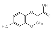 (2-甲氧基-4-甲基苯氧基)-乙酸结构式