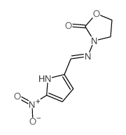 3-[(5-nitropyrrol-2-ylidene)methylamino]oxazolidin-2-one结构式