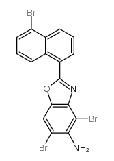 4,6-dibromo-2-(5-bromo-1-naphthyl)-1,3-benzoxazol-5-amine结构式