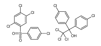 2,2,2-trichloro-1,1-bis(4-chlorophenyl)ethanol,1,2,4-trichloro-5-(4-chlorophenyl)sulfonylbenzene Structure