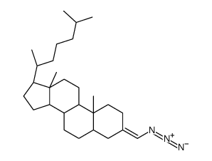 (8R,9S,10S,13R,14S,17R)-3-(azidomethylidene)-10,13-dimethyl-17-[(2R)-6-methylheptan-2-yl]-1,2,4,5,6,7,8,9,11,12,14,15,16,17-tetradecahydrocyclopenta[a]phenanthrene Structure