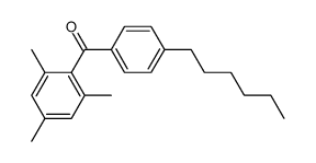 4-(n-Hexyl)-2',4',6'-trimethylbenzophenone结构式