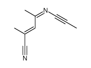 2-methyl-4-prop-1-ynyliminopent-2-enenitrile结构式