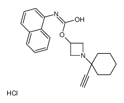 [1-(1-ethynylcyclohexyl)azetidin-1-ium-3-yl] N-naphthalen-1-ylcarbamate,chloride结构式